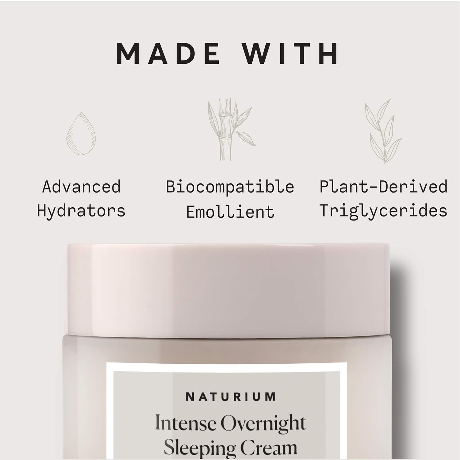 Naturium Intense Overnight Sleeping Cream Jumbo, Hydrating & Anti-Aging Face Moisturizer, 3 oz : Beauty & Personal Care