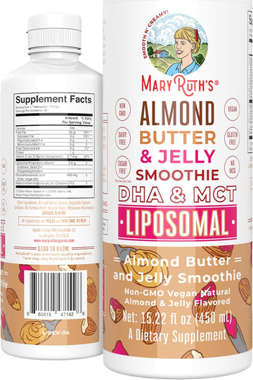 MaryRuth Organics Nutritional Supplement Liposomal MCT Oil, DHA, Liqui