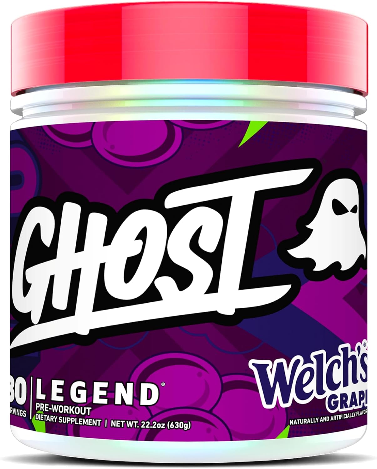 Ghost Legend Pre-Workout Powder, Warheads Sour Watermelon - 30 Servings – Pre-Workout For Men & Women With Choline, L-Citrulline, & Beta Alanine For Energy & Focus