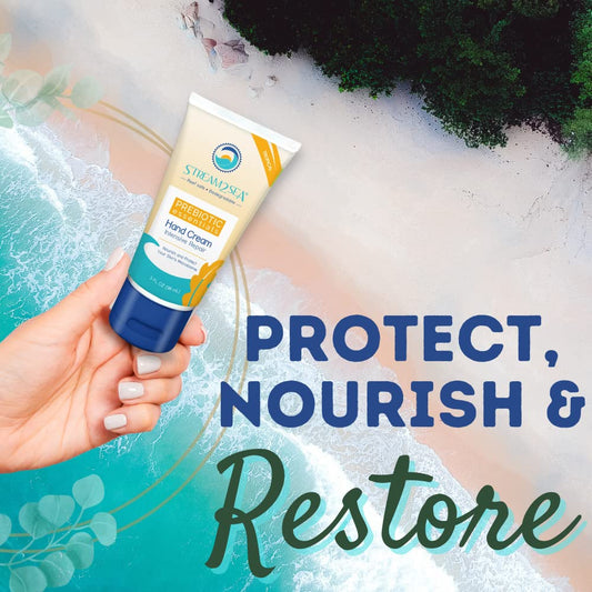 STREAM 2 SEA Tropical Intensive Repair Hand Cream Prebiotic Essentials, Antioxidant Rich Reef Safe Natural and Paraben Free Moisturizing Hand Cream, 3 Fl oz