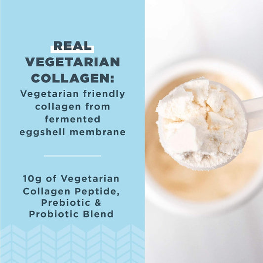 Ancient Nutrition Vegetarian Collagen Peptides, Collagen Peptides Powder, Collagen Powder with Natural Flavor, Prebiotics and Probiotics, Supports Healthy Skin, Hair, Joints, Digestion, 28 Servings