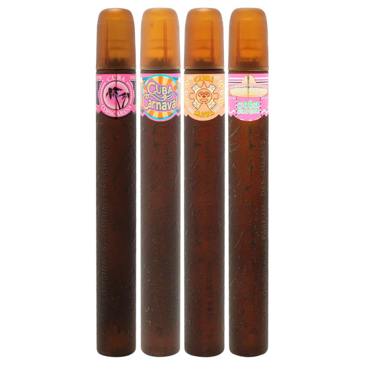 Champs Cuba Latino Collection By Champs For Women Gift Set (Eau De Parfum Spray 1.17-Ounce/35 Ml Of Carnaval, Cactus, Maya & Copacabana)