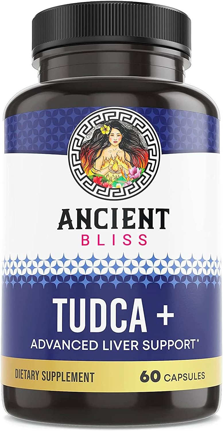 Ancient Bliss Tudca 500Mg, 60 Capsules (Tauroursodeoxycholic Acid)- Bile Salts Liver Support Supplement, Natural Bitter Taste- Vegan Friendly, Non Gmo, Gluten Free Capsules