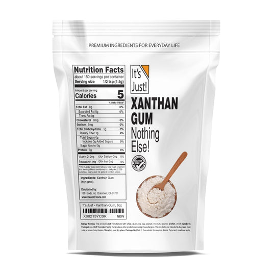 It'S Just - Xanthan Gum, 8Oz, Batch Tested Gluten Free, Keto Baking, Non-Gmo, Thickener For Sauces, Soups, Dressings, Packaged In Usa