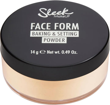 Sleek Makeup Face Form Baking & Setting Powder, Loose Setting Powder To Lock In Your Makeup, Lightweight Formula, Medium, 14G