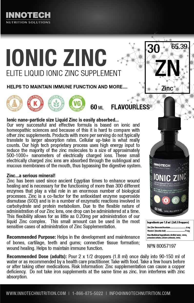 INNOTECH Nutrition: Liquid Ionic Zinc - 60 ml