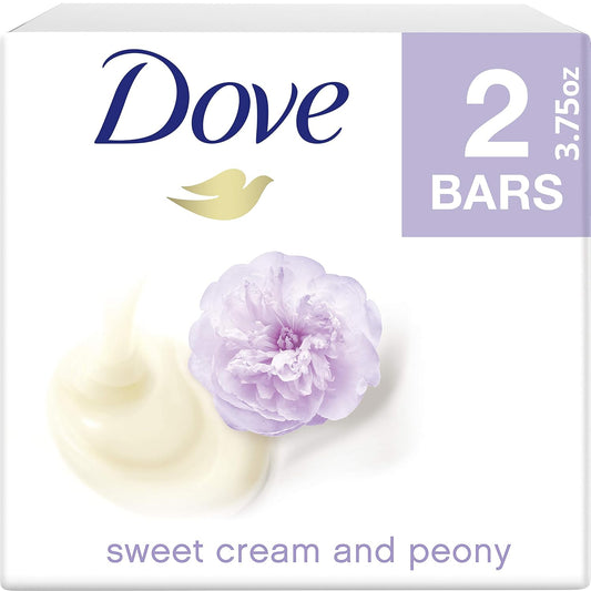 Dove Beauty Bar Gentle Skin Cleanser Indulging Sweet Cream 2 Bars Moisturizing For Gentle Soft Skin Care More Moisturizing Than Bar Soap 3.75 Oz