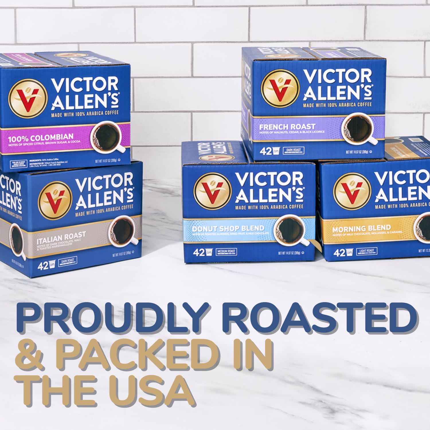 Victor Allen'S Coffee Morning Blend Light Roast, Ground Coffee, 6 Pack - 12Oz Bags