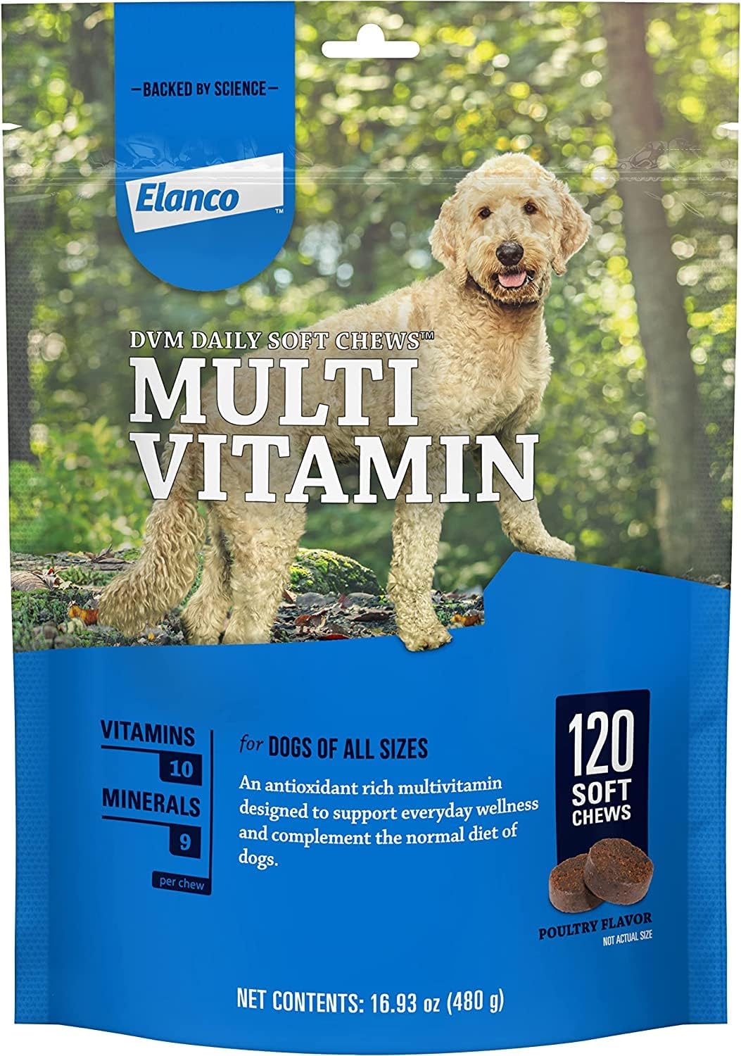 Elanco Daily Multi Vitamin Soft Chews For Dogs, 120 Soft Chews