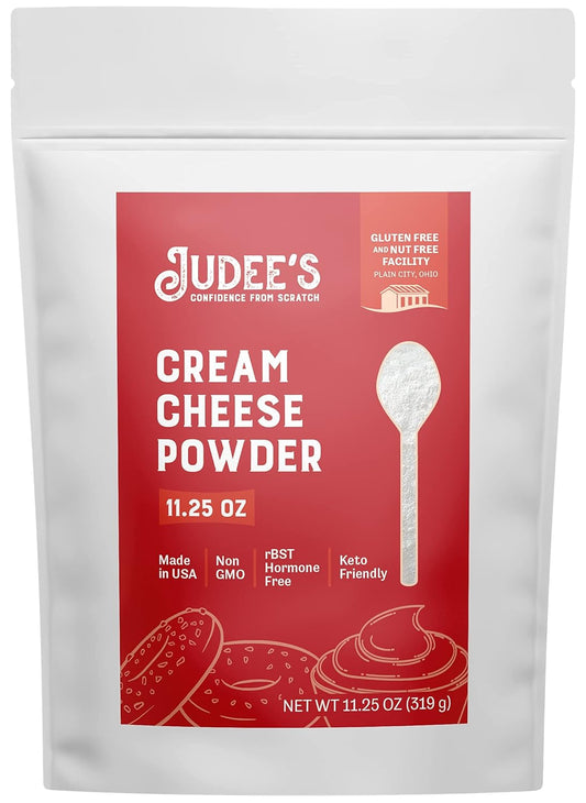 Judee's Cream Bundle: Heavy Cream Powder (11 oz), Cream Cheese Powder (11.25 oz), and Sour Cream Powder (11.25 oz), Made in USA, Dairy Flavors, Keto Friendly, Dedicated Gluten & Nut Free Facility