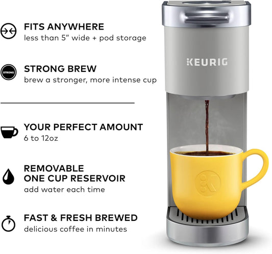 Keurig K-Mini Plus Single Serve K-Cup Pod Coffee Maker, Studio Gray