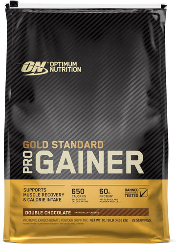 Optimum Nutrition Gold Standard Pro Gainer, Weight Gainer Protein Powder, Double Chocolate, 10.19 Pounds (Packaging May Vary)