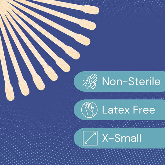 Dukal Reflections Wax Body Treatment Applicators, Beige, 1 Bag, 100 Count, 3-1/2" X 1/4"