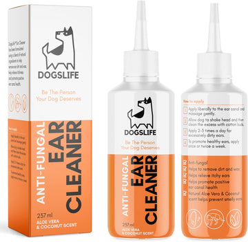 Dog Ear Cleaner | Natural Ear Cleaner For All Dogs | Ear Wash To Stop Itchy, Smelly Ears & Remove Wax | Organic Coconut Oil & Aloe Vera Formula | Ear Cleaning Solution For Dogs?DG04