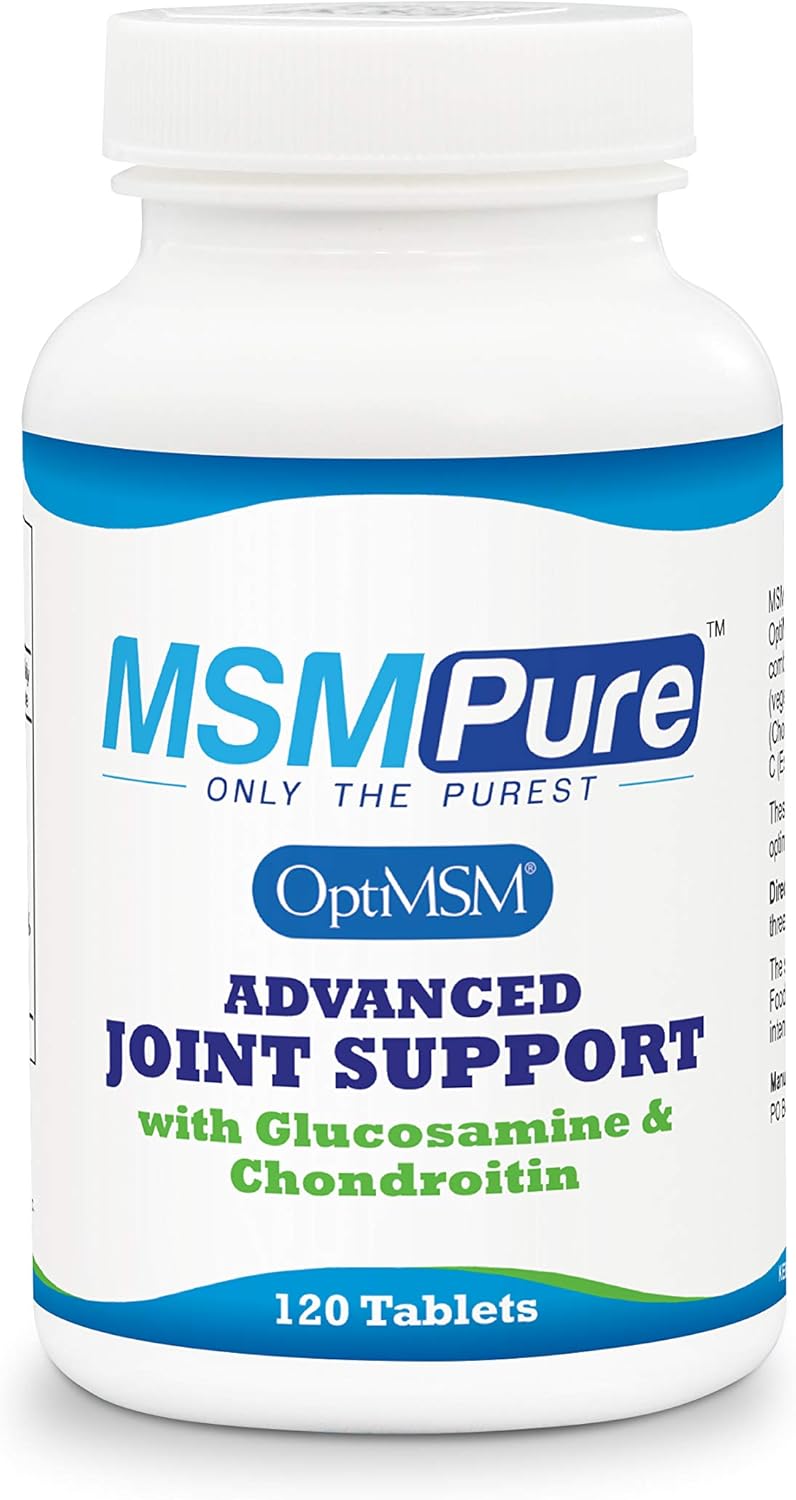 Kala Health Msmpure Advanced Joint Support Tablets – Glucosamine, Chondroitin, Optimsm, Ester-C & Manganese For Joint Health, Flexibility & Mobility – Vegetarian-Sourced Glucosamine, 120 Count