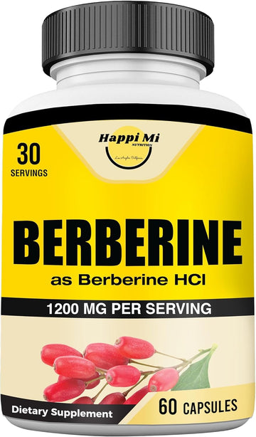 Berberine 1200Mg Per Serving As Berberine Hcl, 60 Veggie Capsules, 30 Servings