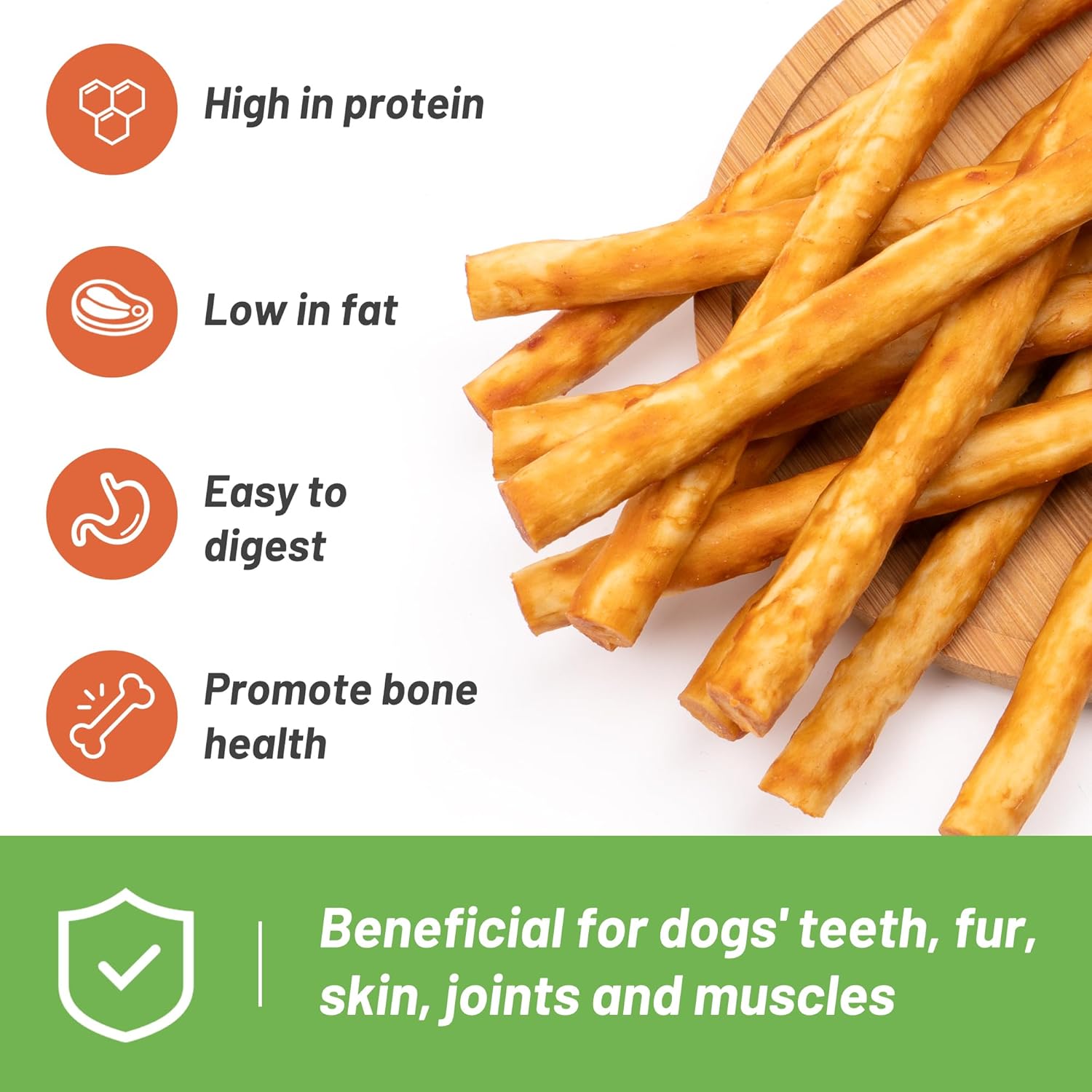 MON2SUN Chicken Collagen Sticks for Dogs, 5 Inch Teeth Cleaning Collagen Dog Chews for Small Dogs (Chicken Flavored) No Hide Skin & Coat Healthy Dog Snacks, 21.16oz (75 Count-Pack of 1) : Pet Supplies