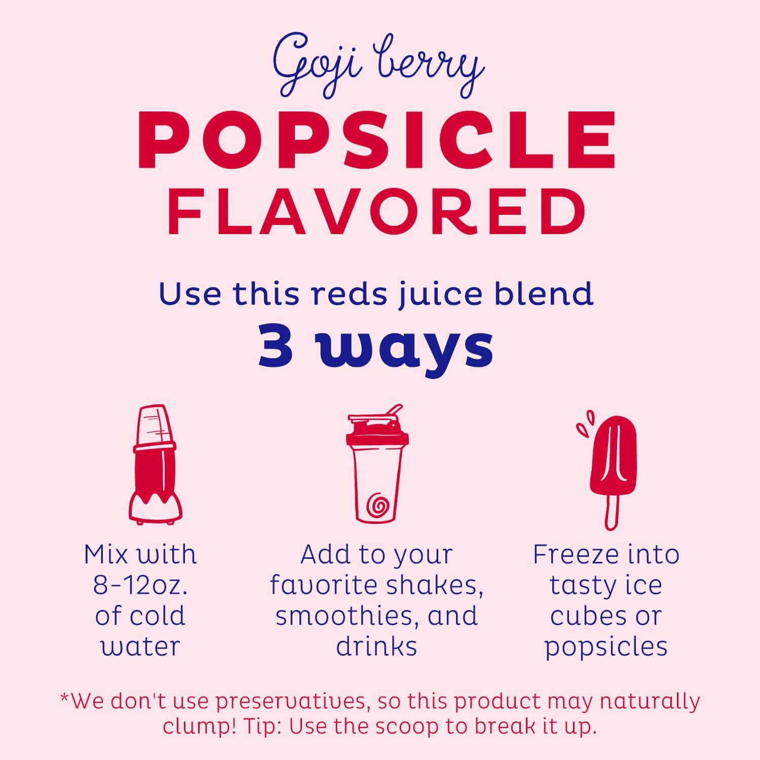 KOS Reds Superfood Powder for Antioxidants - USDA Certified Organic Beet Root, Goji Berries, Acai, Pomegranate, Coconut Water & Digestion Enzymes- Goji Berry Popsicle Flavor Juice Mix - 28 Servings : Health & Household