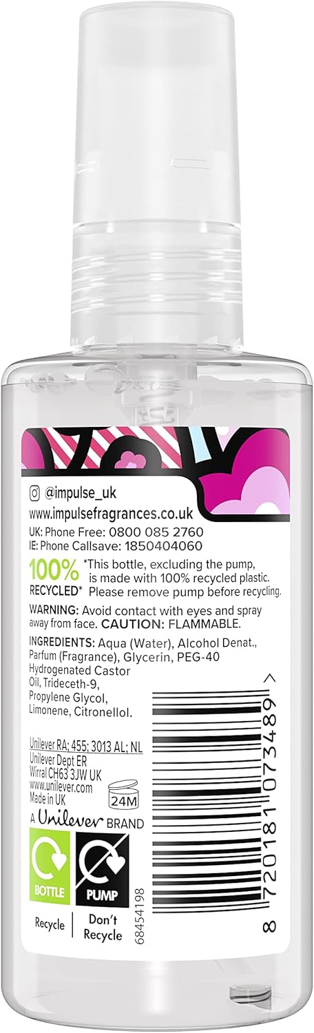 Impulse Petal Pop Body Mist 6 X 100 Ml