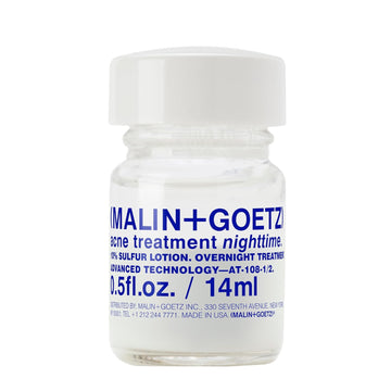 Malin + Goetz Acne Treatment Nighttime, 0.5 Fl. Oz. - Overnight Sulfur Acne Spot Treatment, Blemish Control & Scar Treatment, All Skin Types, Vegan & Cruelty Free
