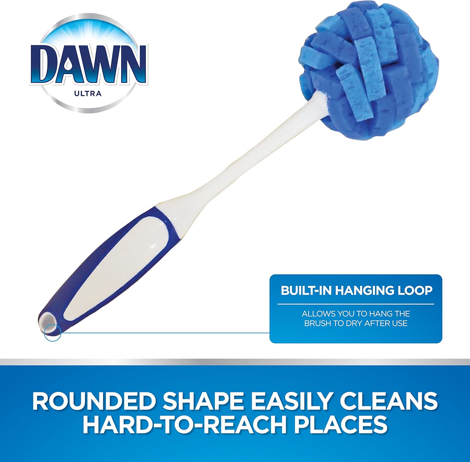Dawn Ultra, Glass And Dish, White, Puff Sponge