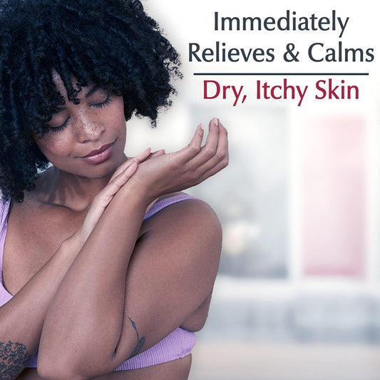 Eucerin Itch Relief Intensive Calming Body Lotion For Dry Itchy Skin, Unscented Lotion With Cooling Menthol And Ceramides, 8.4 Fl Oz Bottle