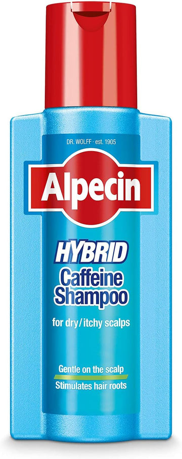 Alpecin Hybrid Shampoo 1X 375Ml | Natural Hair Growth Shampoo For Sensitive And Dry Scalps | Energizer For Strong Hair | Hair Care For Men Made In Germany