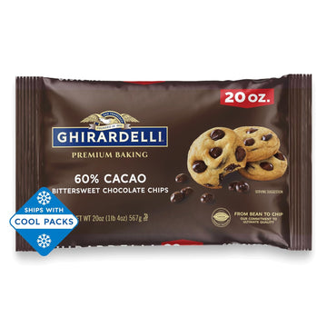 Ghirardelli 60% Cacao Bittersweet Chocolate Premium Baking Chips, 20 Oz Bag (Pack Of 3)