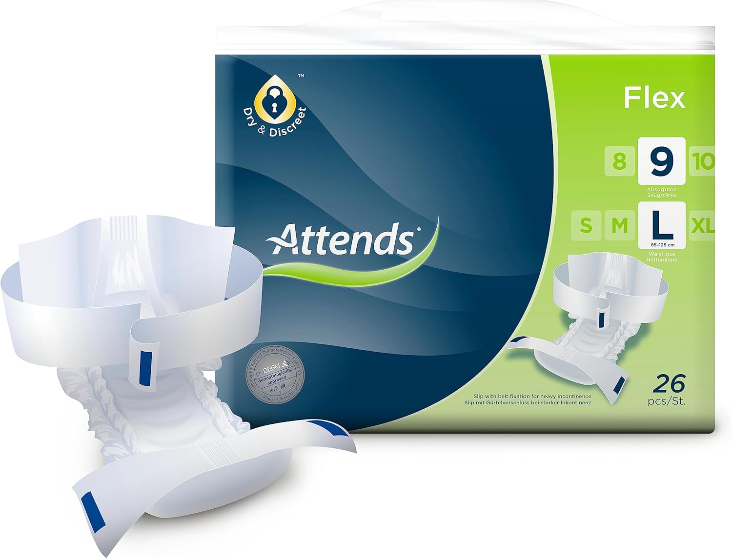 Attends Large Flex 9 Belted Pad