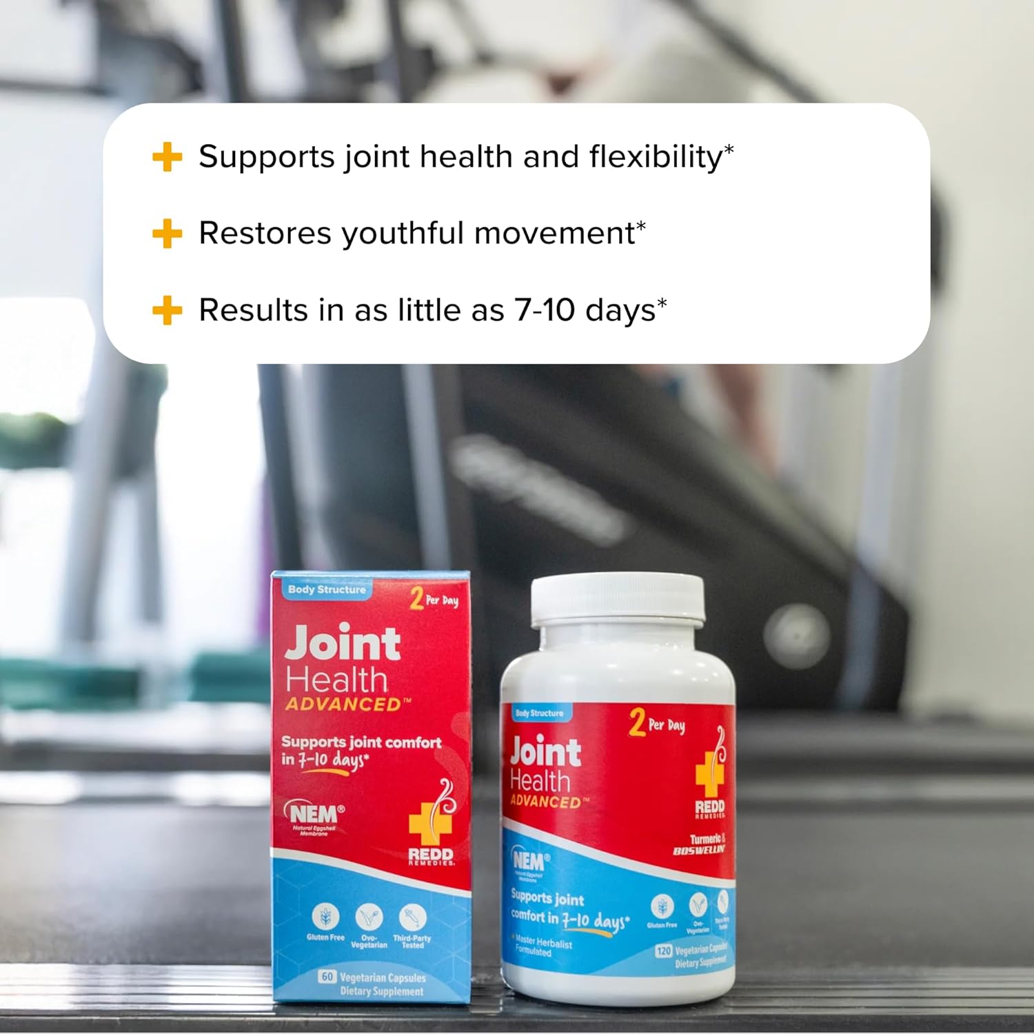 Redd Remedies, Joint Health Advanced, Helps Strengthen Connective Tissue And Cartilage, Fast-Acting Comfort With Boswellia Serrata And Turmeric, 120 Vegetarian Capsules : Health & Household