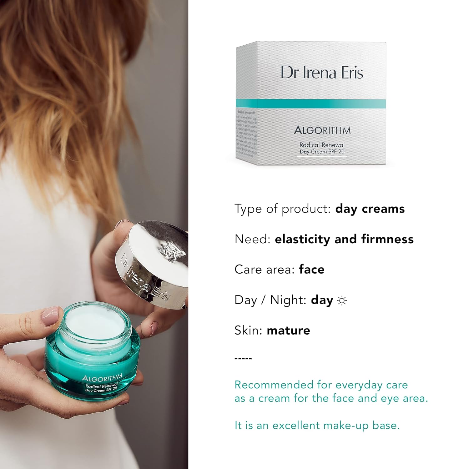 Dr.Irena Eris Algorithm Renewal Day Cream Spf 20 50 Ml : Beauty & Personal Care