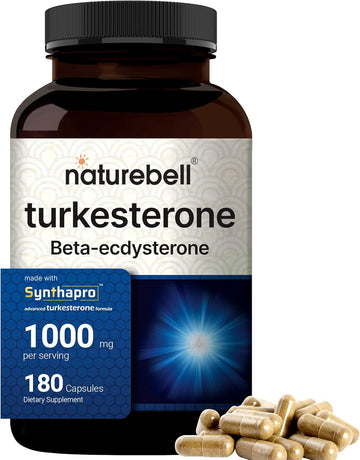 Naturebell Turkesterone Supplement 500Mg | 180 Capsules - [Plus Beta Ecdysterone 500Mg] - Ajuga Turkestanic Extract With Hydroxypropyl-Beta-Cyclodexrin, Highly Bioavailable, Plant Based