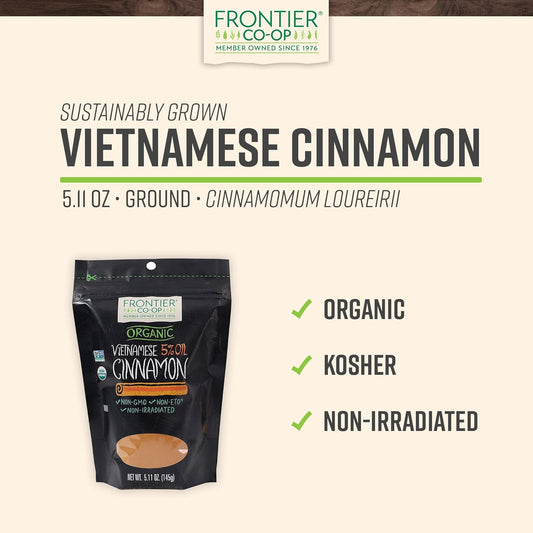 Frontier Co-Op Organic Ground Vietnamese Cinnamon 5.11Oz