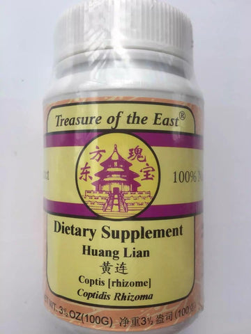 Treasure of The East, Coptis Rhizome - Huang Lian (5:1 Concentrated Herbal Extract Granules, 100g) : Health & Household