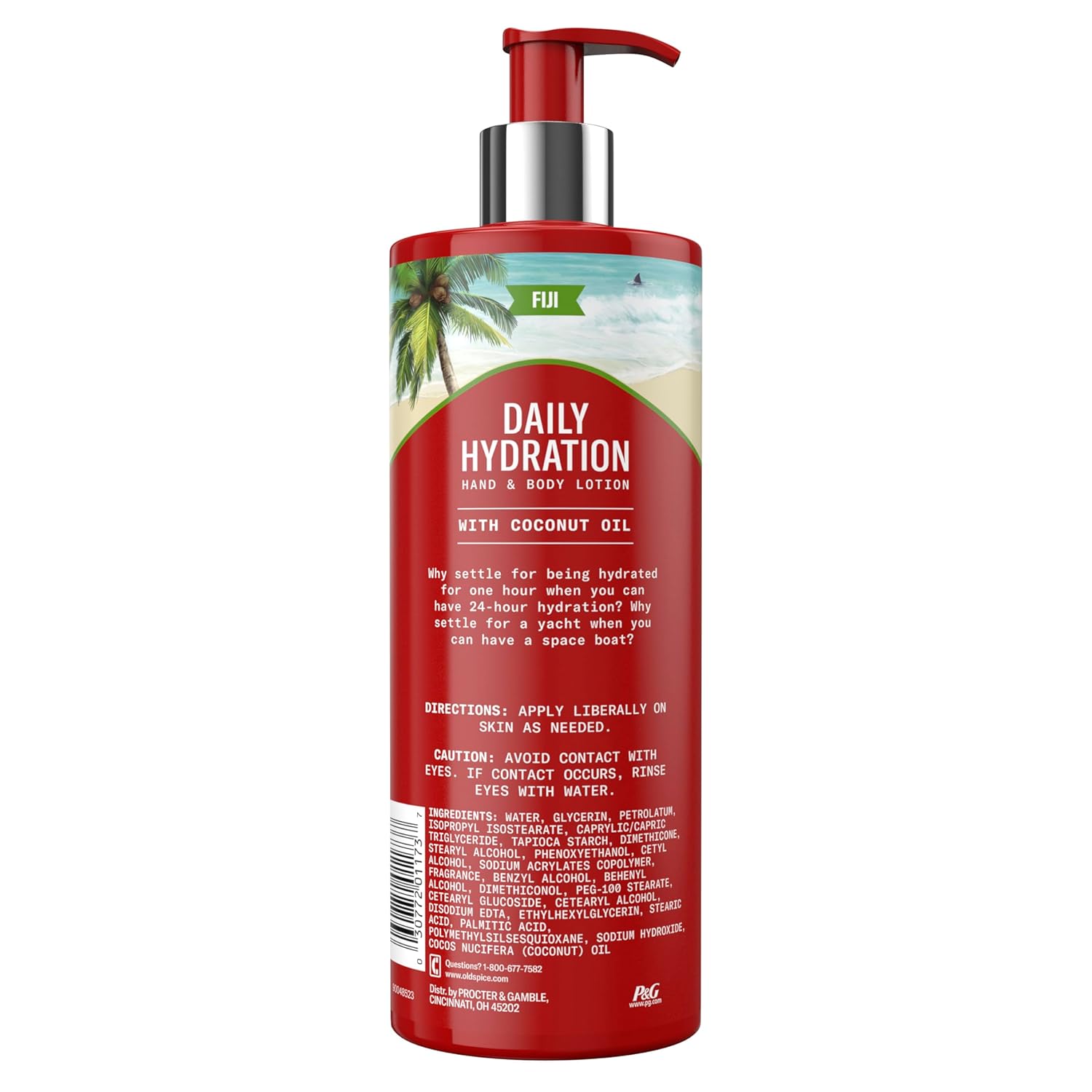 Old Spice Daily Hydration Hand & Body Lotion for Men, Fiji with Coconut Oil, 16 oz, Pack of 4 : Beauty & Personal Care