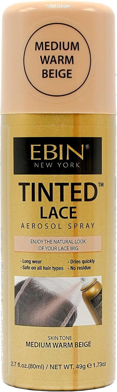 Ebin Tinted Lace Spray (80Ml, Medium Warm Beige)