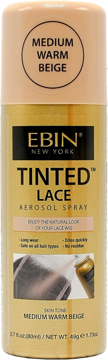 Ebin Tinted Lace Spray (80Ml, Medium Warm Beige)