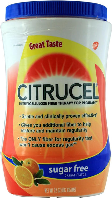 Citrucel Methylcellulose Fiber Therapy For Regularity Orange Flavor 32Oz : Health & Household