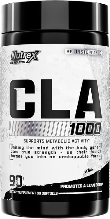 Nutrex Cla 90 Soft Gels - 1000Mg Conjugated Linoleic Acid Active Blend From Safflower Oil - Stimulant-Free Metabolism Booster Pills For Weight Loss