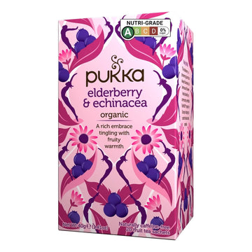 Pukka Organic Elderberry & Echinacea With Elderflower Tea - 20 Tea Bags