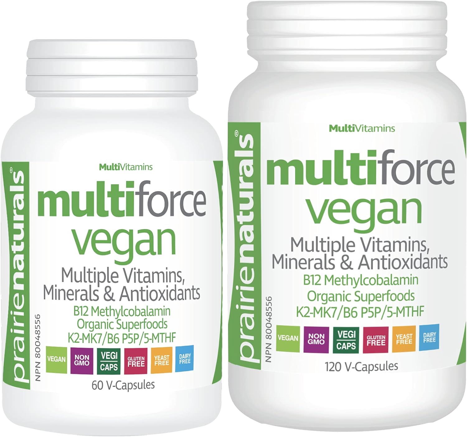 Prairie Naturals Multi Force Vegan Multiple Vitamin & Mineral V Caps, 60 Count : Everything Else