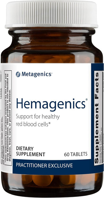 Metagenics Hemagenics - Iron Supplement - Non-Constipating - Vitamin B12, B6 & Folate - Supports Red Blood Cell Function* - Gluten Free & Vegetarian - 60 Tablets