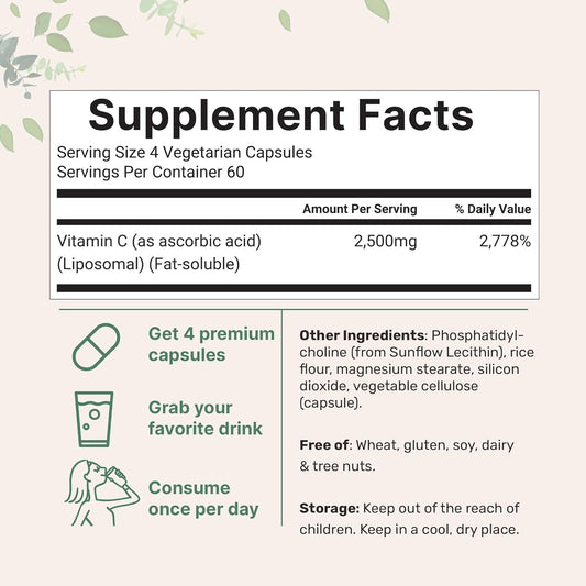 Pure Vitamin C Crystal Powder (Water Soluble Vitamin C 1000Mg Per Serving), 1 Kg (2.2 Pounds), Immune Vitamins And Strong Antioxidant, Pure Ascorbic Acid Powder Supplement