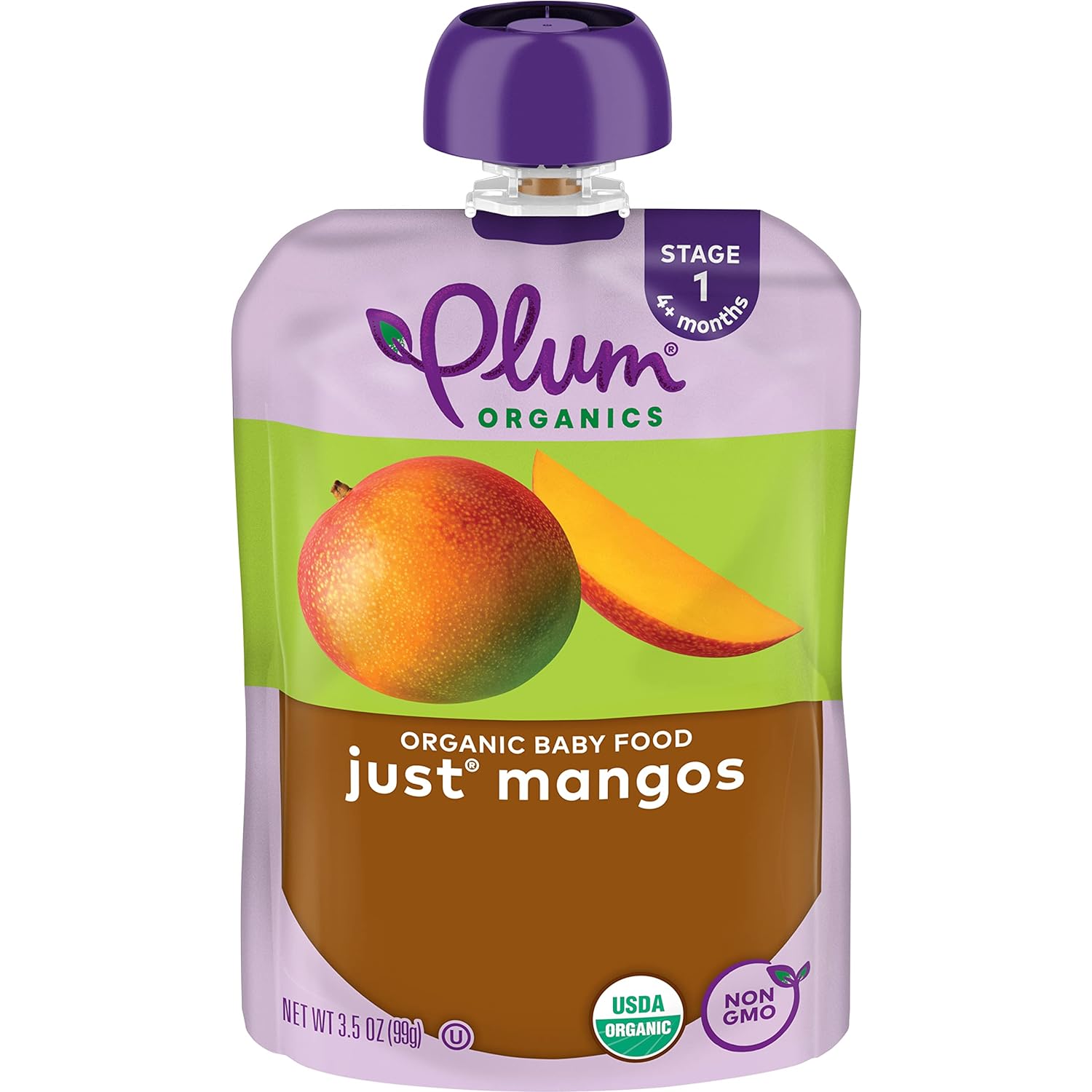 Plum Organics Just Mango Baby Food, 3.5 Ounces (1 Pack) Packaging May Vary