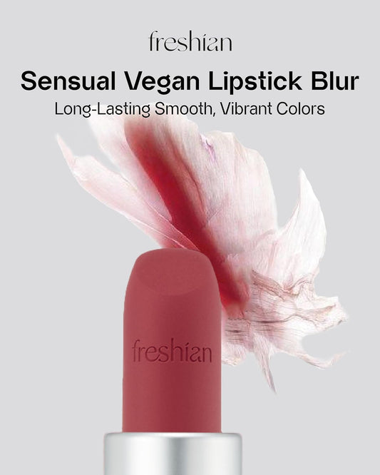 Sensual Vegan Lipstick Blur (10 Embrace, 0.12Oz) - Long-Lasting Formula, Lightweight Matte Lipstick, Korean Makeup. Shea Cocoa Butter, Vegan