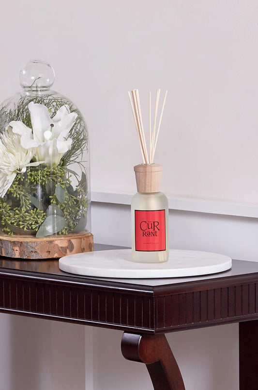 Archipelago Botanicals Currant Reed Diffuser | Includes Fragrance Oil, Decorative Wooden Cap and 10 Diffuser Reeds | Perfect for Home, Office or a Gift (7.85 fl oz)