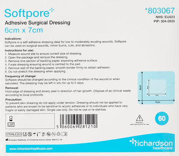 Softpore 803067 6Cm X 7Cm (Pack Of 60)