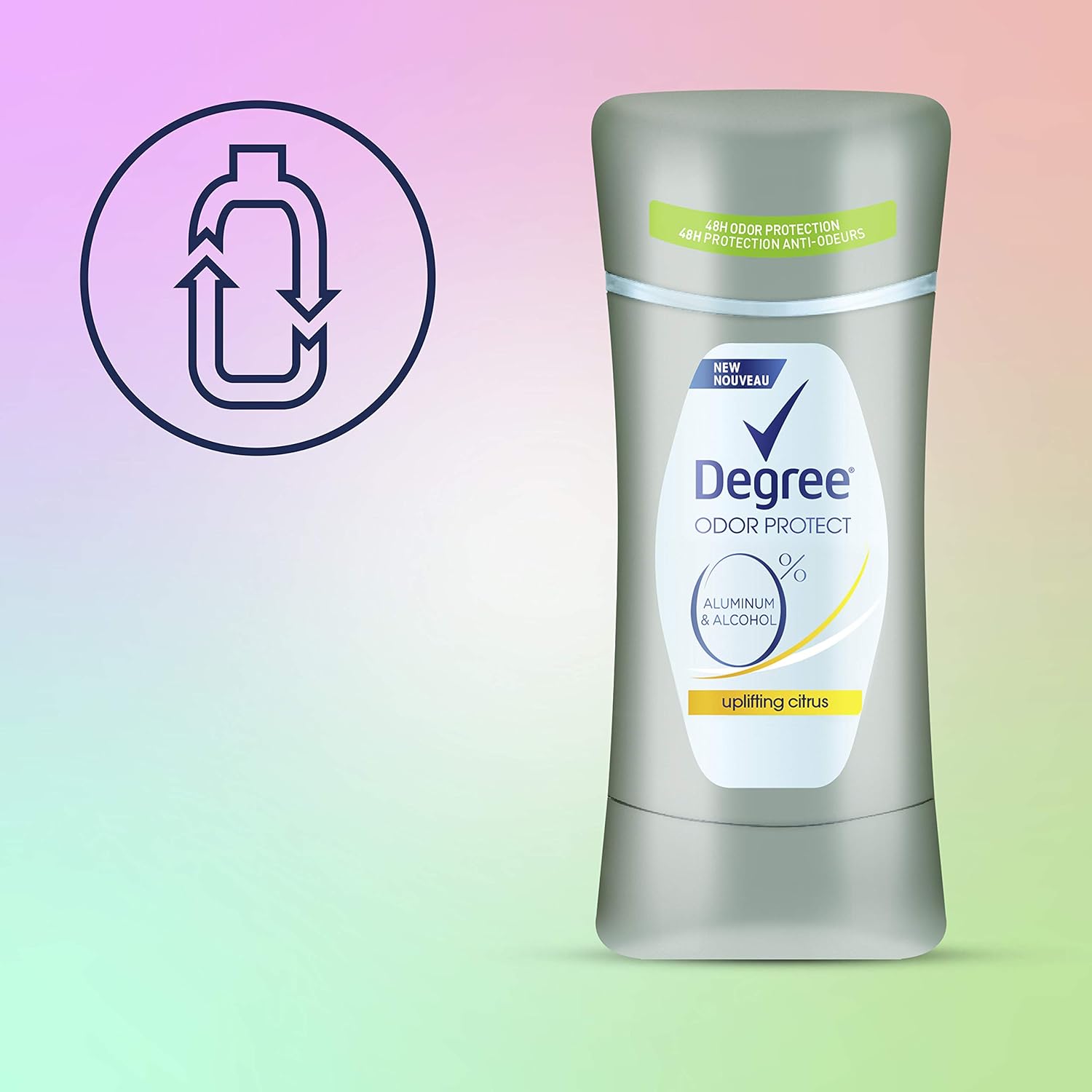 Degree 0% Aluminum Free Deodorant Uplifting Citrus 4 Count 48H Odor Protection Deodorant for Women 2.6 oz : Beauty & Personal Care