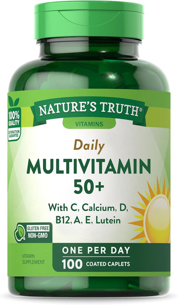 Multivitamin For Adults 50+ | Non-Gmo & Gluten Free Daily Supplement | Plus Vitamin D, C, And B Vitamins | By Nature'S Truth