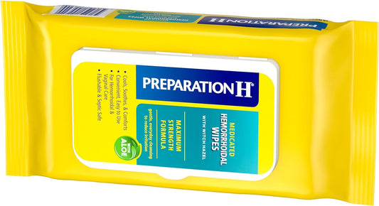 Preparation H Hemorrhoid Flushable Wipes with Witch Hazel for Skin Irritation Relief - 48 Count